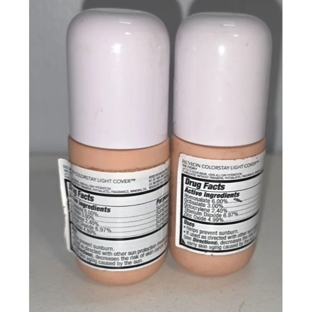 Revlon Colorstay Light Cover Foundation 12 hour Lot of 2 110 Ivory